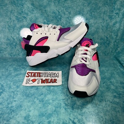 Nike Air Huarache Premium Purple Pink Women’s Retro Leather Low Top Shoes 
