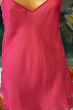 VTG 90  S SATIN AND BEAUX DOUBLE SATIN POLY LINGERIE MINI NIGHT GOWN M