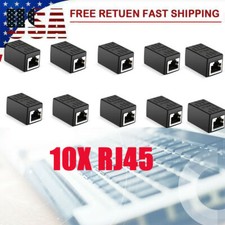 10PC RJ45 Ethernet Network LAN Cat7/6/5e Cable Joiner Adapter Coupler Extenders
