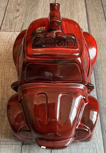 VTG Doranne of California Cookie Jar Volkswagen VW Baja Bug Beetle Car Red Black