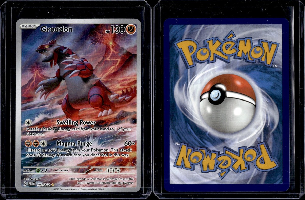 Pokémon TCG Groudon 199/182 Illustration Rare Paradox Rift
