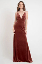 Jenny Yoo velvet midi dress size size 2