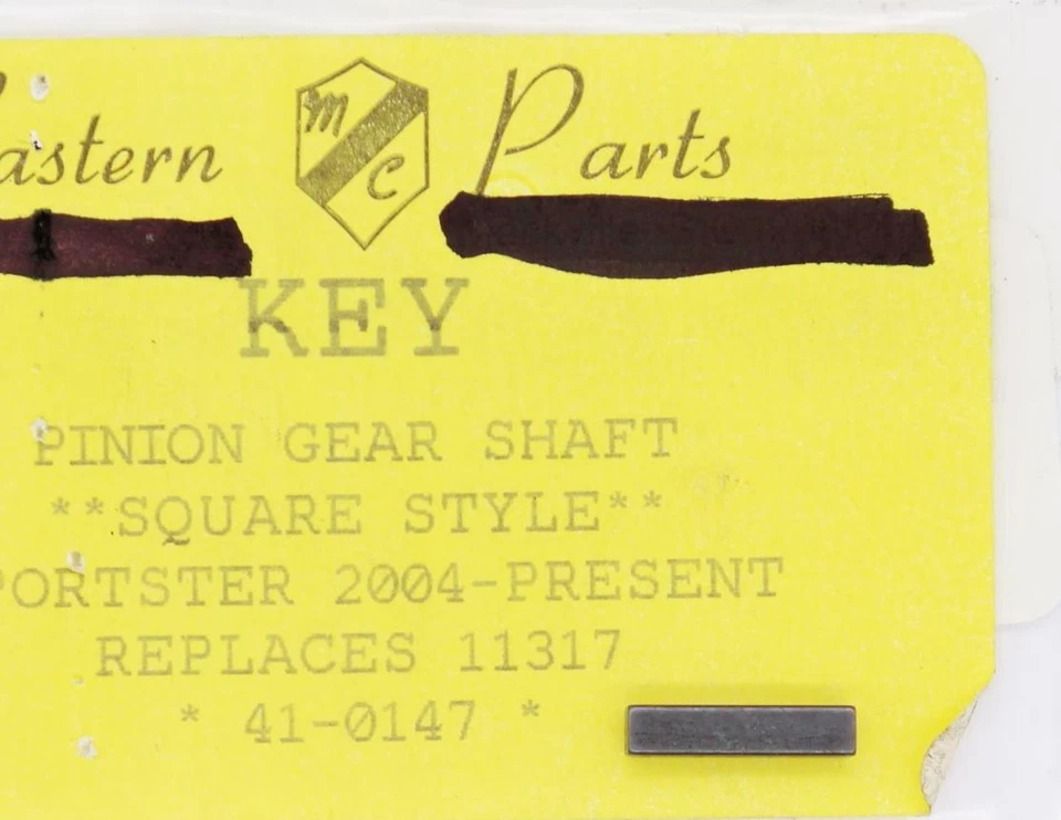 Eje de engranaje de piñón cuadrado Eastern Motorcycle Parts 11317 número de pieza - 1106-0080 Foto 2 de 2