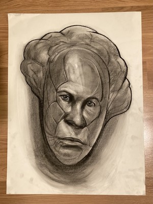 Original Charcoal drawing by Emmanuel Dinardi 18x 24 inches