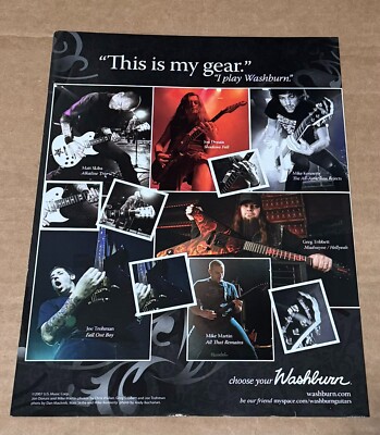 Washburn Guitars - Matt Skiba / Jon Donais / Greg Tribbett - 2007 Print Ad