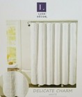 Lush Decor Delicate Charm Embossed Fabric Shower Curtain 72" x 72" NIP