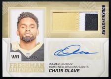 2022 Chris Olave /25 AUTO JERSEY PATCH RC FRESHMAN ORIENTATION Rookies & Stars