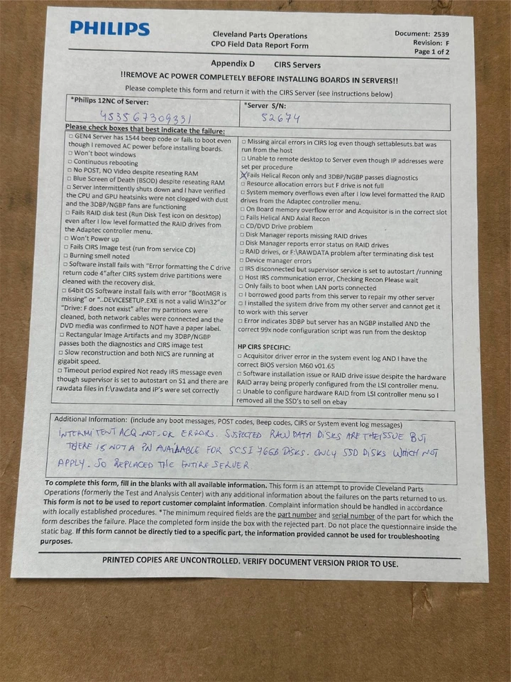 Tomografía computarizada Philips Medical Vertical S1 VS1 VS2 Serversion V2 Brilliance Foto 4 de 4