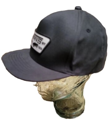 Vans CA NY Since 1966 Skateboard Patch Snapback Black Hat Cap Flat