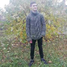 Hand Knitted Mohair Wool Men's Turtleneck Sweater Hairy Fuzzy Warm Loose Jumper