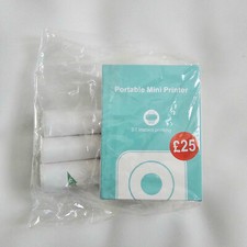 Portable Mini Pocket Printer Thermal Bluetooth Photos Label 3 Rolls Paper Gift