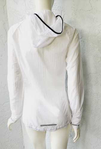 Chaqueta Reflectante Nike Blanca Transparente Run Imposiblemente Ligera con Cremallera Completa con Capucha Pequeña - Imagen 5 de 7