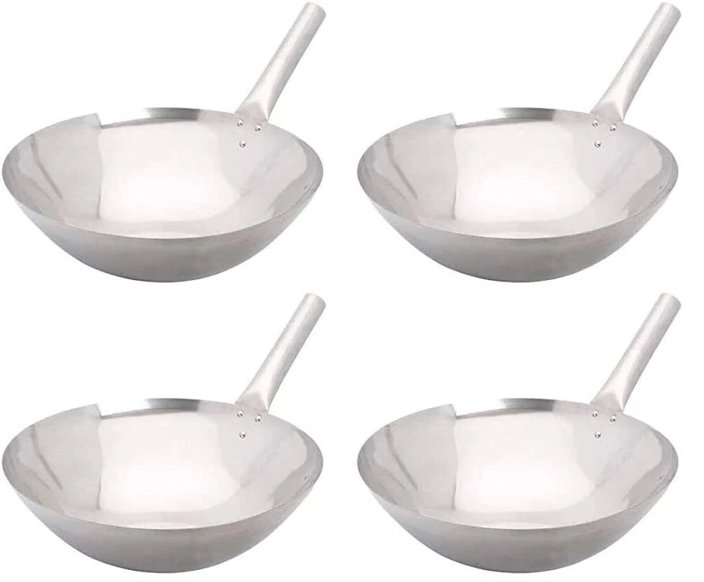 16" Single Handle Stainless Steel Chinese Wok *(4-Pieces of Pack)
Opens in a new window or tab