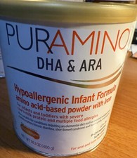 4 Cans Puramino DHA/ARA Formula 14.1 oz Dented cans Exp 06 /2026 FREE SHIPPING