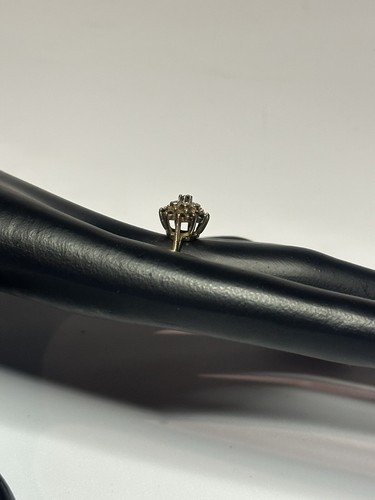 10k Blue Topaz And Diamond Ring Size 6.75 - Picture 3 of 11
