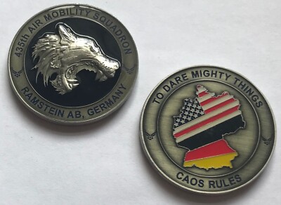 USAF Air Force 435th Air Mobility Squadron Ramstein Air Base GERMANY Coin