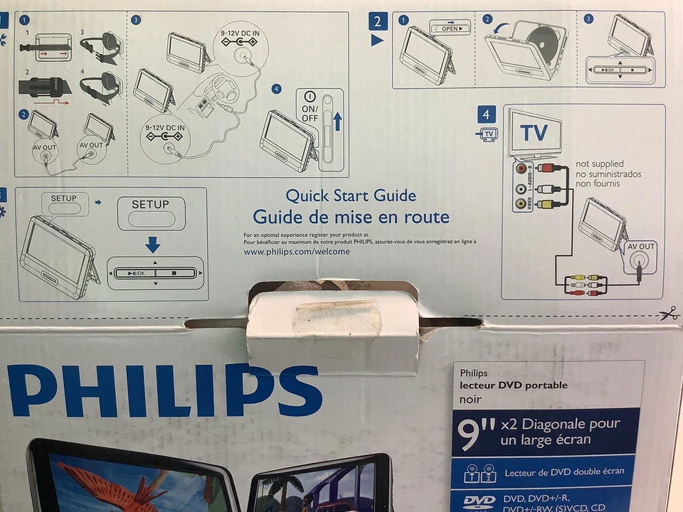 Philips PD9012M/37 9-inch Dual Screen Portable DVD Player For Travelers - Image 4 of 4