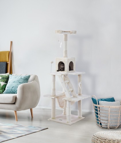 Zoomies Cat Scratching Post Tree 150cm - Picture 2 of 5