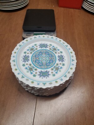 12 Sango One World Lapland Blue Salad Plates 8'' New Euc++ Bin 153