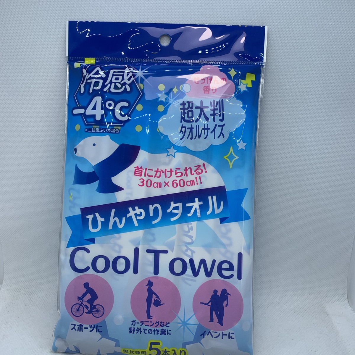 Feeling cold -4℃ Cool Towel scent of soap large format 60cmx30cm