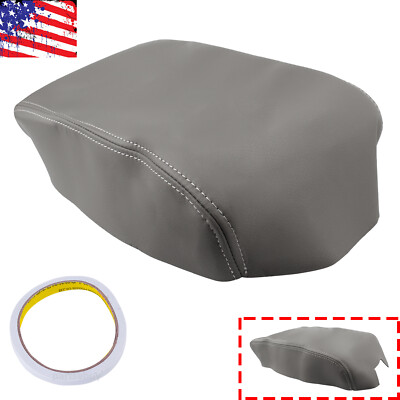 Toyota Camry Center Caps Gray Leather Console Armrest Cover For 2012-2017 Toyota Camry (DIY Install) 2015 Toyota Camry Interior