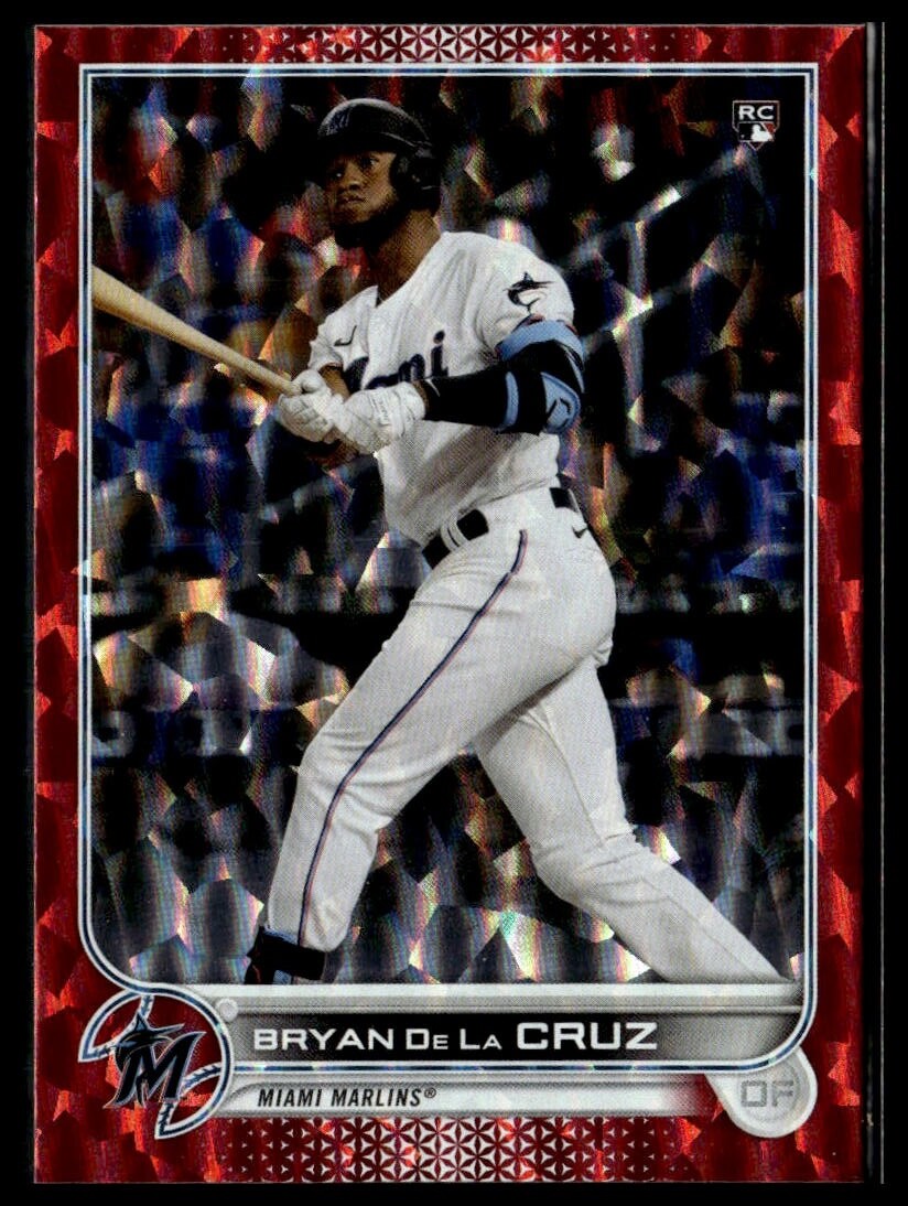 2022 Topps 22 Bryan De La Cruz Miami Marlins RC Red Foil 129/199