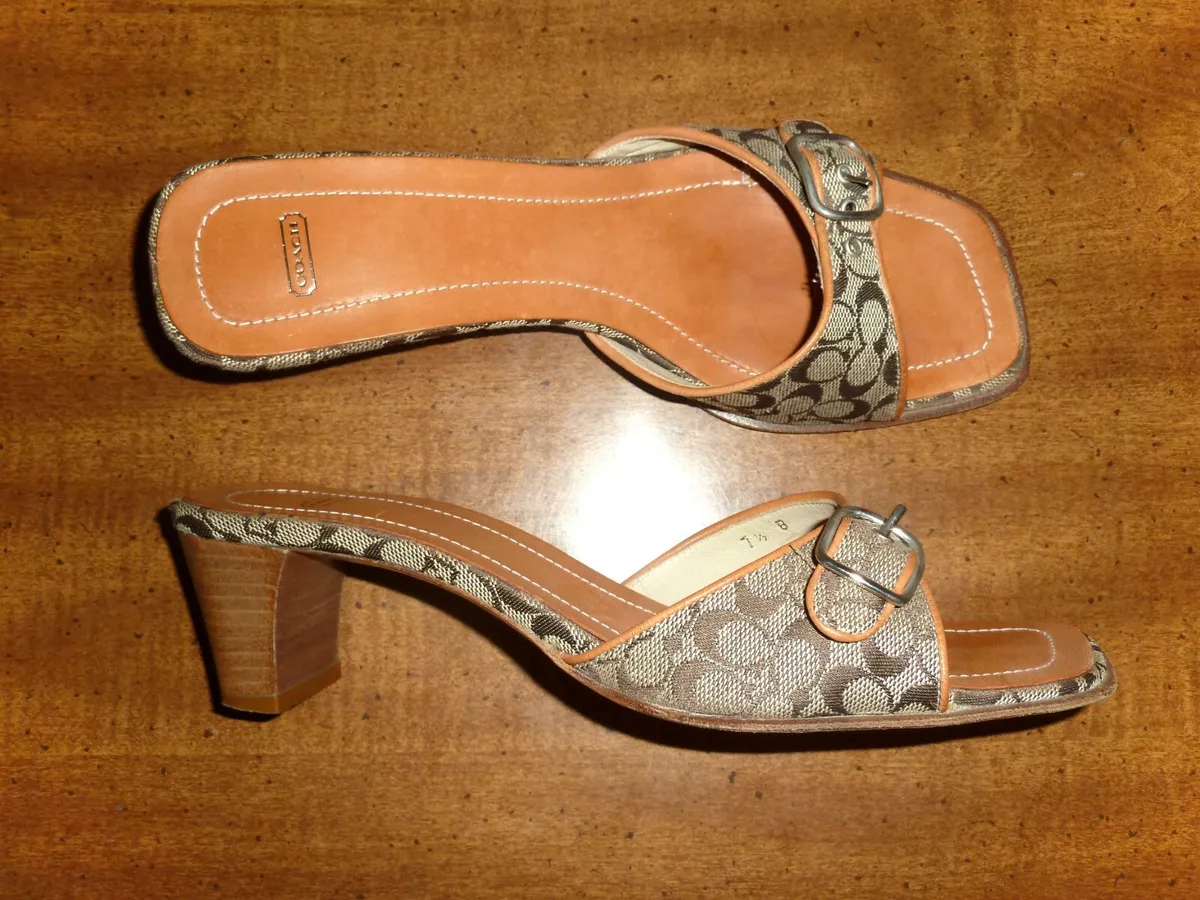 Coach sandals hotsell heels