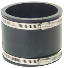 Fernco P1056-44 Flexible Coupling, 4 Inch Pvc, Black, 4.3 Psi Pressure
