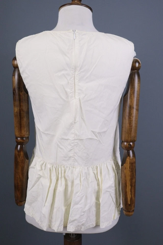 MARNI 白色无袖衬衫上衣 44 码 — 第 3/4 张图片