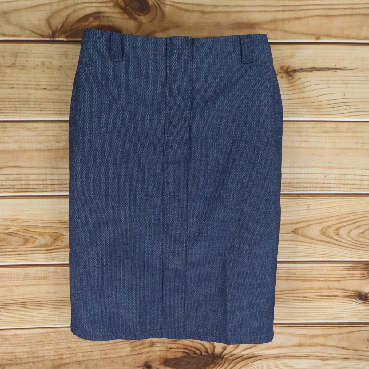 New York Company Midi Pencil Skirt Womens Size 10 Blue Stretch