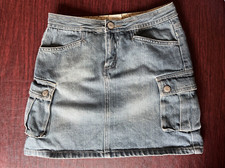 Old Navy Denim Skirt, Jean, Cargo Style, Snap Pockets, Junior Girls 7, Nice 