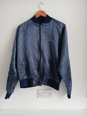 Paramount Pictures Original Vintage Retro Zip Up Navy Jacke Mantel Large