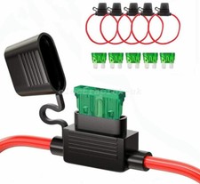 5 Pack 12V Fuses In Line Standard Blade Car Fuse Holder Motorcycle Automotive