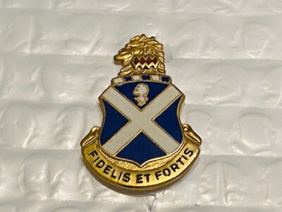 US Military 113th Infanty Insignia Pin - Fidelis Et Fortis
