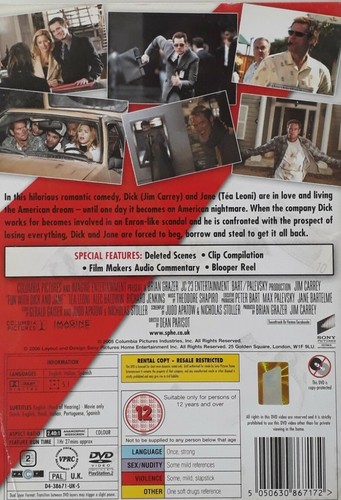 Fun With Dick And Jane Region 2 DVD.2005/2006 Sony.Deleted Scenes/Blooper Reel+ - Picture 2 of 4