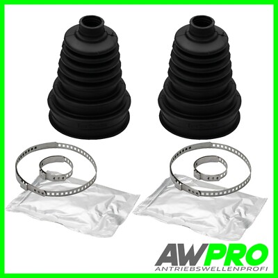 2 X UNIVERSAL STRETCH ACHSMANSCHETTE INKL FETT SCHELLEN KAUTSCHUK
