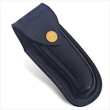 CUSTOM HANDMADE SHEATH FOLDING POCKET KNIFE BUCK 110 LEATHER GENIUNE VERTICAL