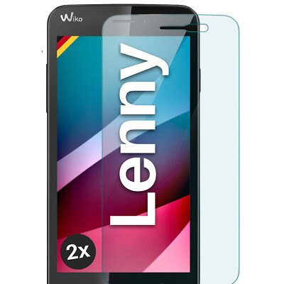 2x Echt Glas für Wiko Lenny Panzerfolie Handy Hartglas Premium Displayschutz
