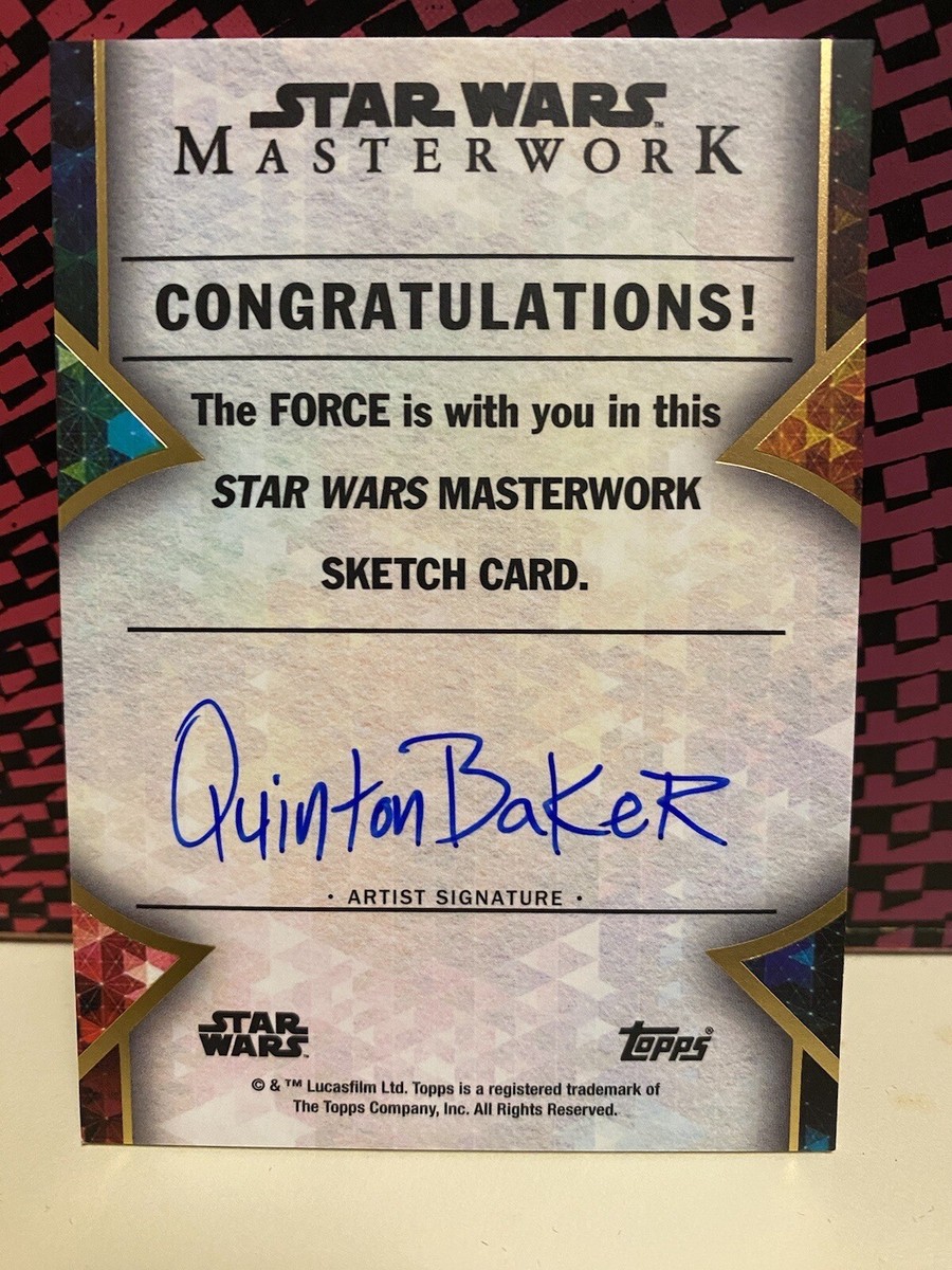 2022 Topps Star Wars Masterwork Quinton Baker SKETCH CARD #1