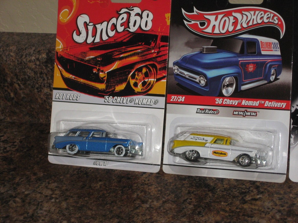 ホットウィール、'56 シェビーノマドの2台セット Hot Wheels Lot of 3 1956 Chevy Nomad Wagon Coupe '56 Kiss