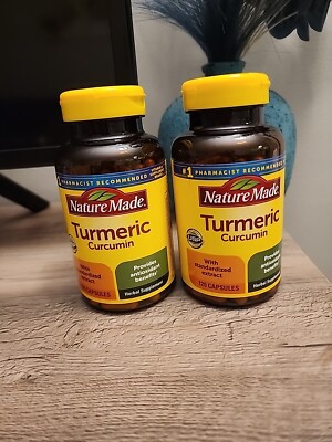 Lot Of 2 Nature Made 3006 Turmeric Curcumin 500 MG - 120 Capsules Exp 3/27