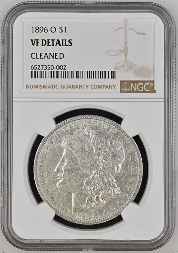 1896-O $1 Morgan Silver Dollar NGC VF Details Cleaned