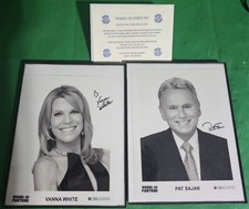 Pat Sajak/ Vanna White Autographed Signed 8X10 Photos/ Invitation For 4