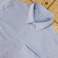 Lululemon Commission Long Sleeve Shirt Mens Medium Blue Grey Button Down