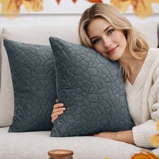 Premium Cushion Cover Reversible Embossed Velvet Cushions For Sofa Pack of 2,4,6