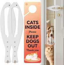 Cat Door Latch, Cat Door Stopper Keep Open 2.5-6", 2 Pcs, White