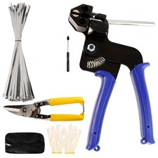 Heavy Steel Zip Ties Tool Stainless Steel Cable Ties Gun Kit Metal Zip Ties Tool