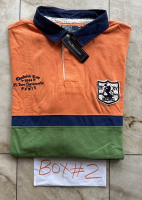 90s Polo Ralph Lauren Rugger shirt ビックロゴ Vintage 90s Polo Ralph Lauren Shirt Rugby Long sleeve Multicolor
