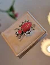 Käfer Antike Brosche Emaille