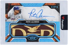 Pete Alonso Mets Signed 2025 Topps Tier One GU Bat Barrel Relic #ALL-PA 1/1 Card